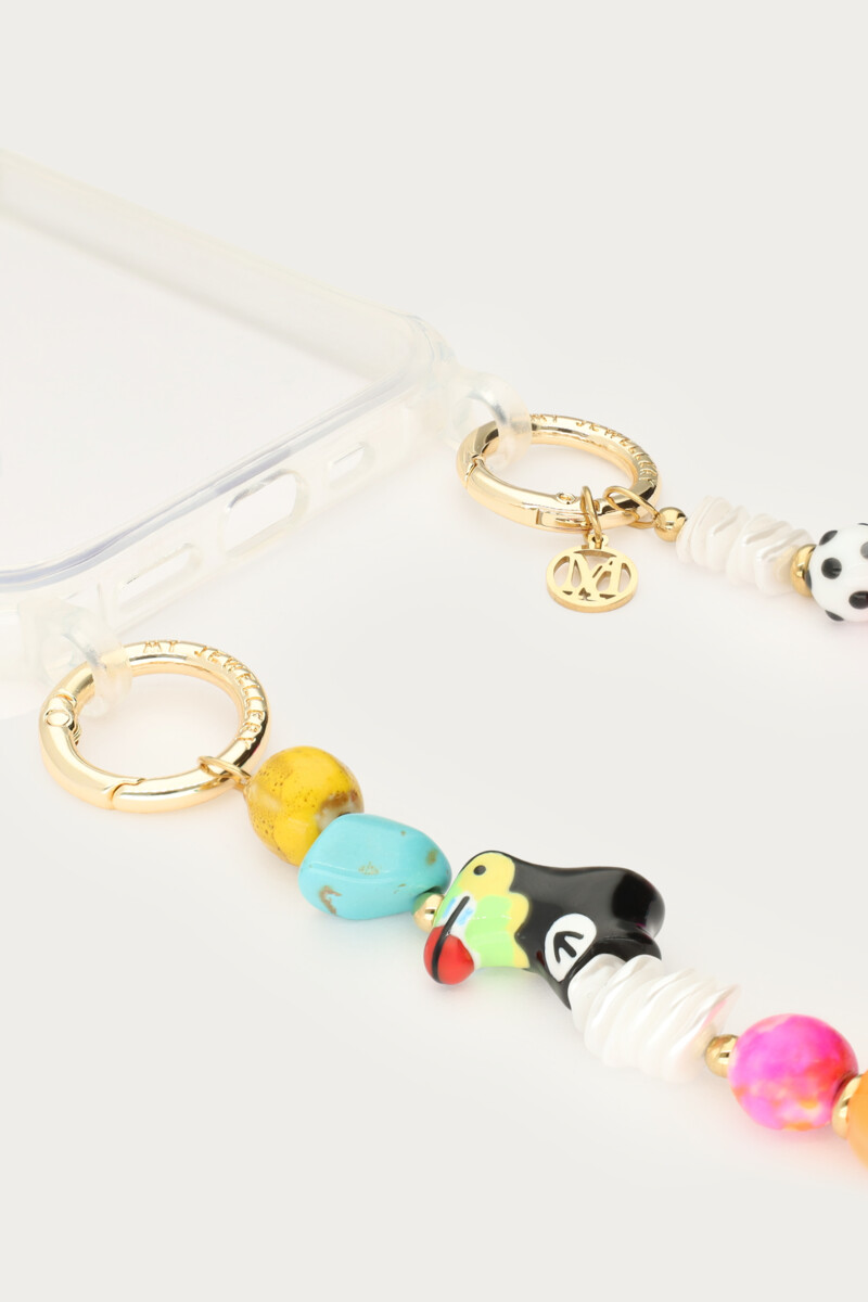 Tropical phone cord with charms | My Jewellery
