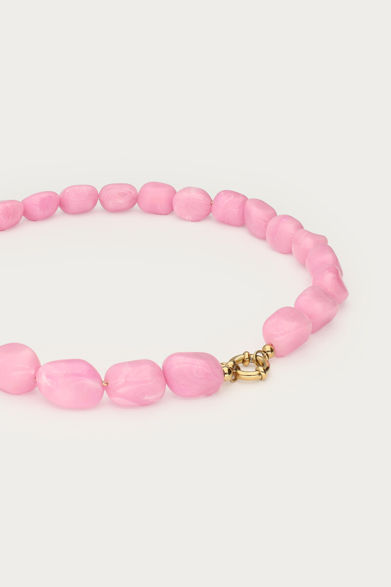 Tropical pink beaded necklace | My Jewellery