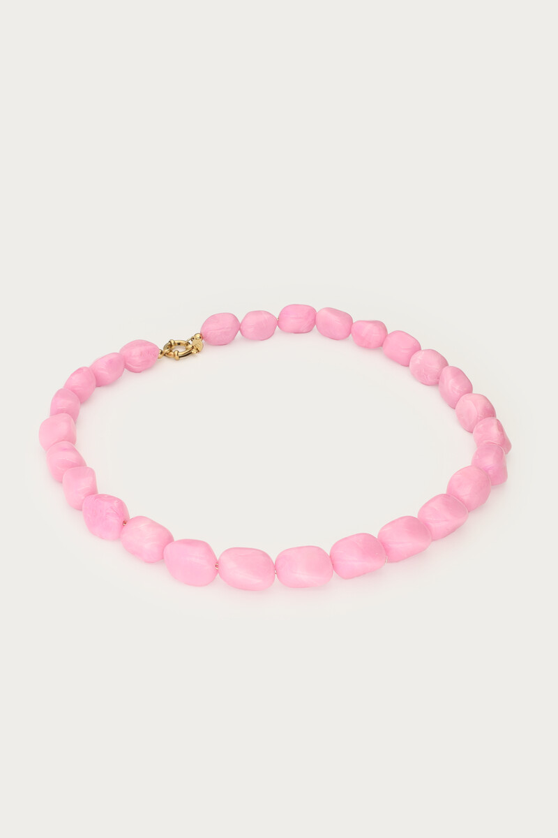 Tropical pink beaded necklace | My Jewellery