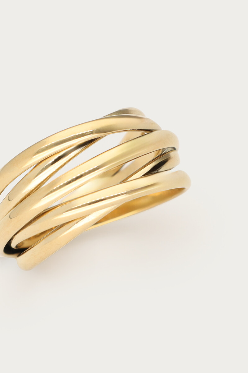 Tropical ring with crossed wires | My Jewellery