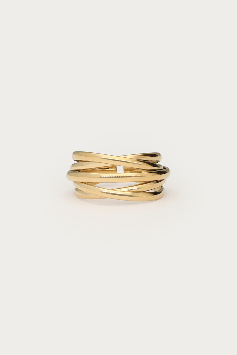 Tropical ring with crossed wires | My Jewellery