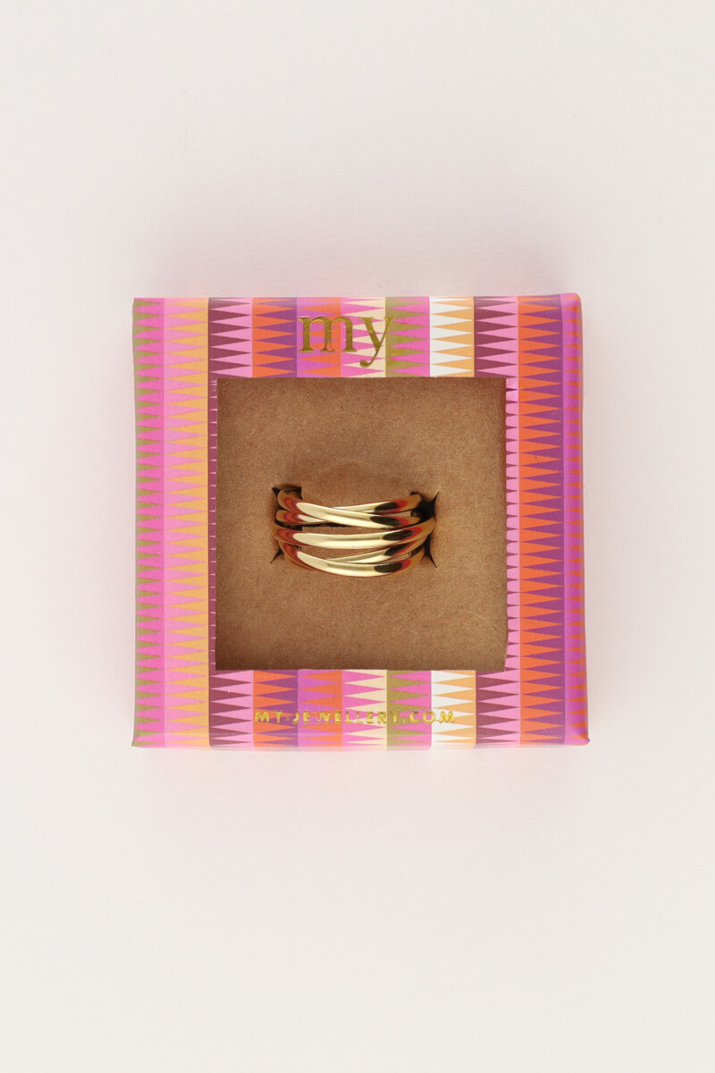 Tropical ring with crossed wires | My Jewellery