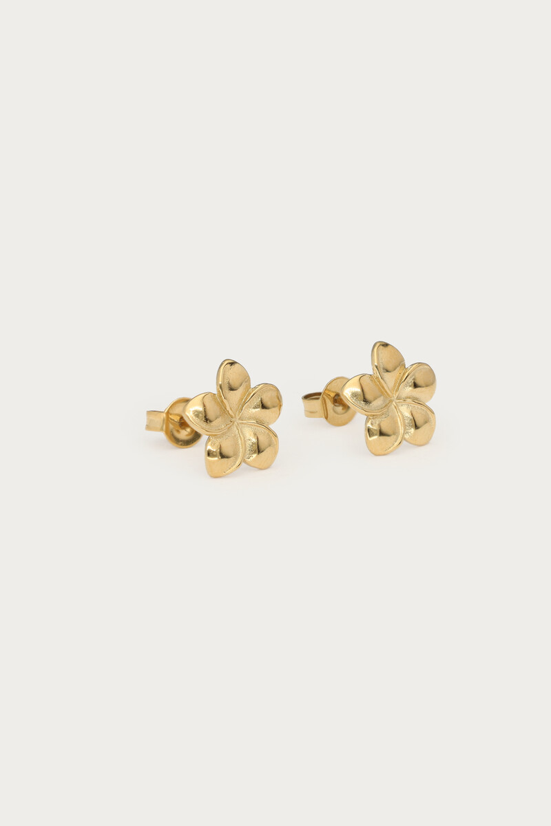 Tropical stud earrings with minimalist flower | My Jewellery