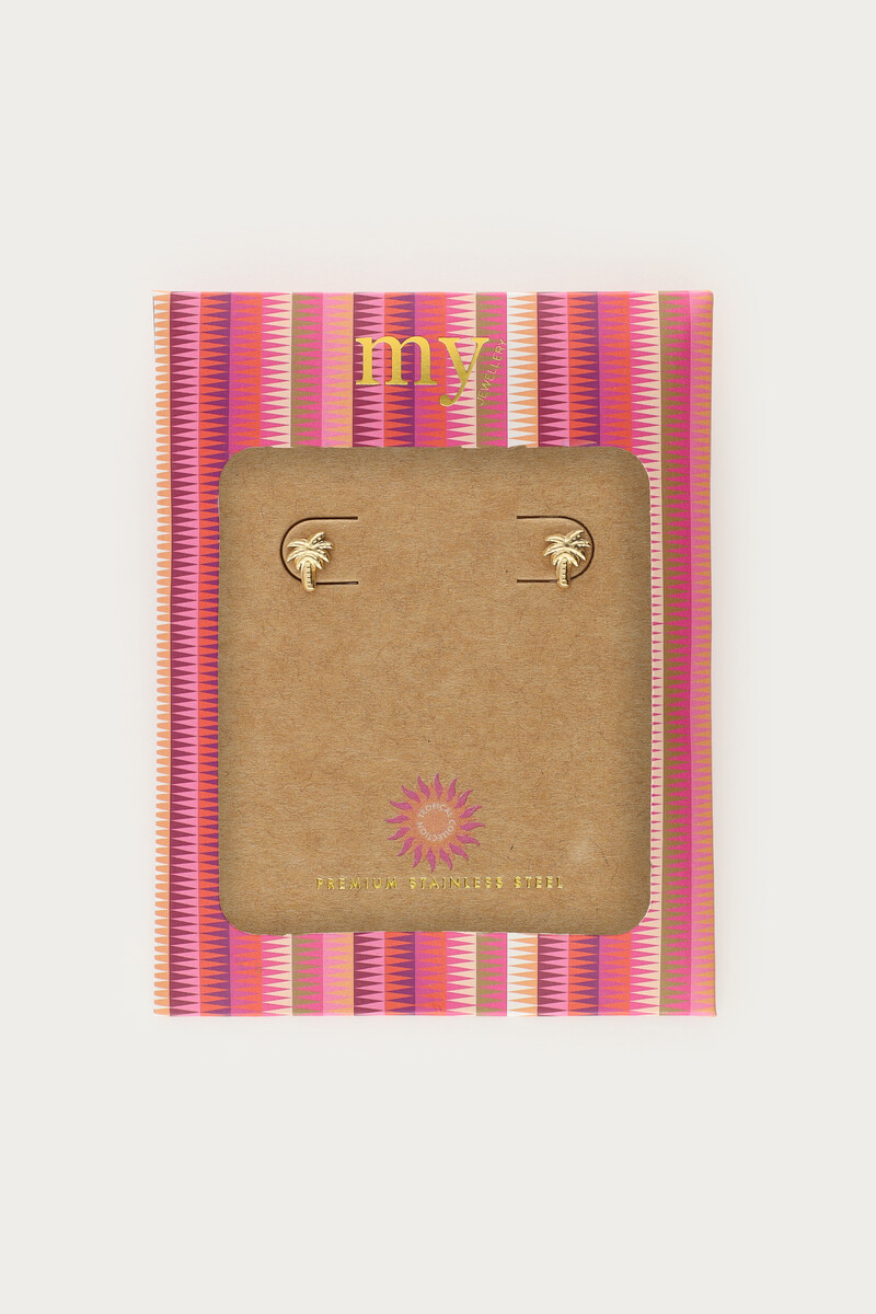 Tropical studs with palm tree | My Jewellery