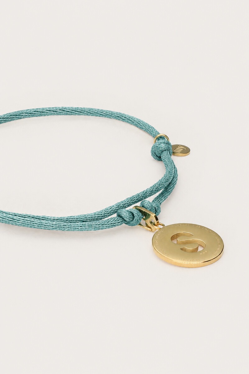 Turquoise cord bracelet in satin look | My Jewellery