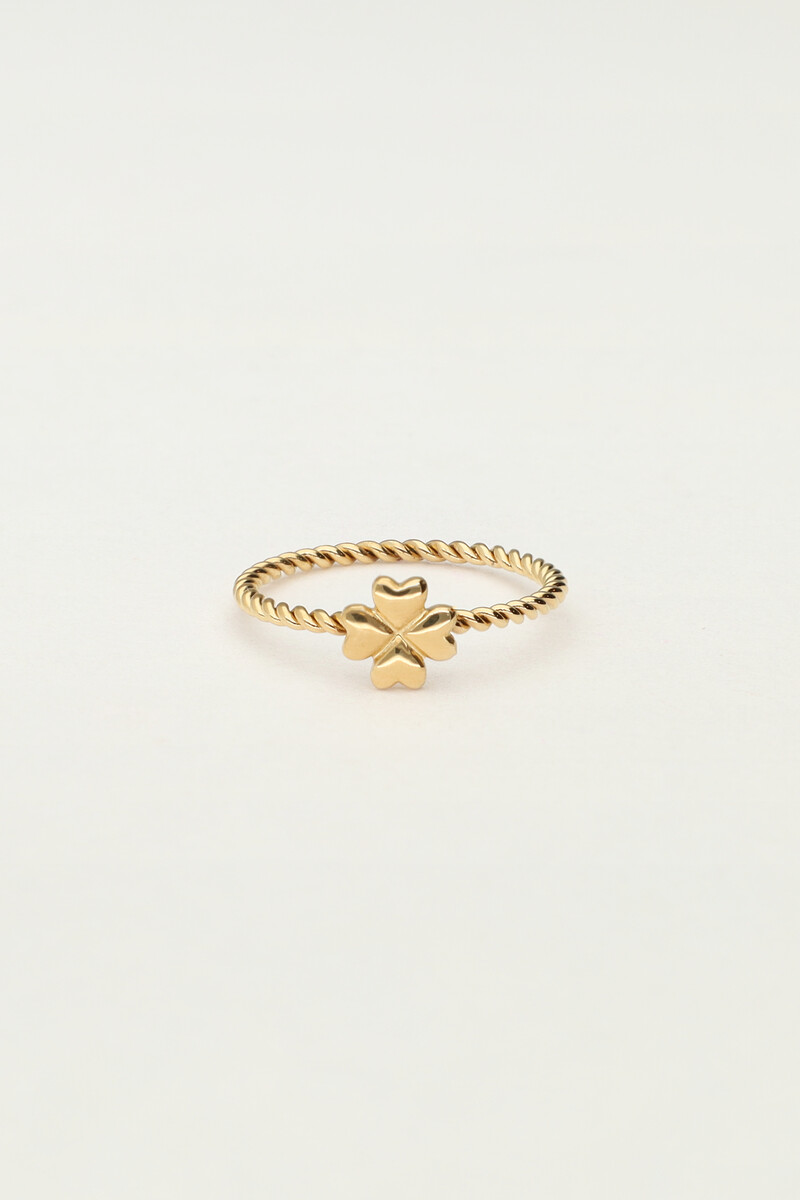 Twisted ring with clover | My Jewellery