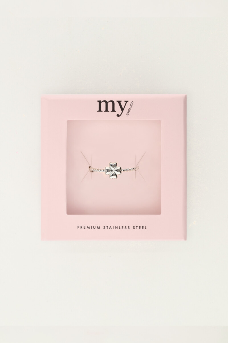 Twisted ring with clover | My Jewellery