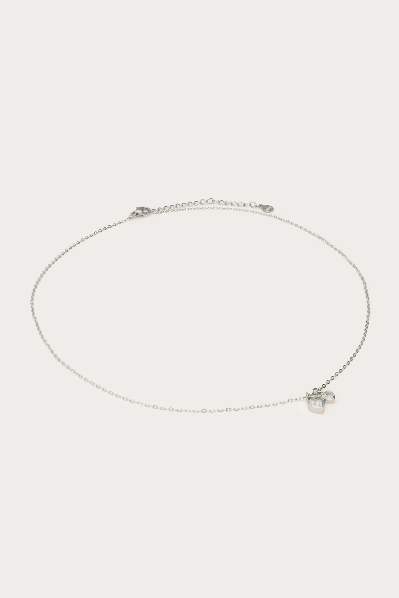 Two rhinestone heart necklace | My Jewellery