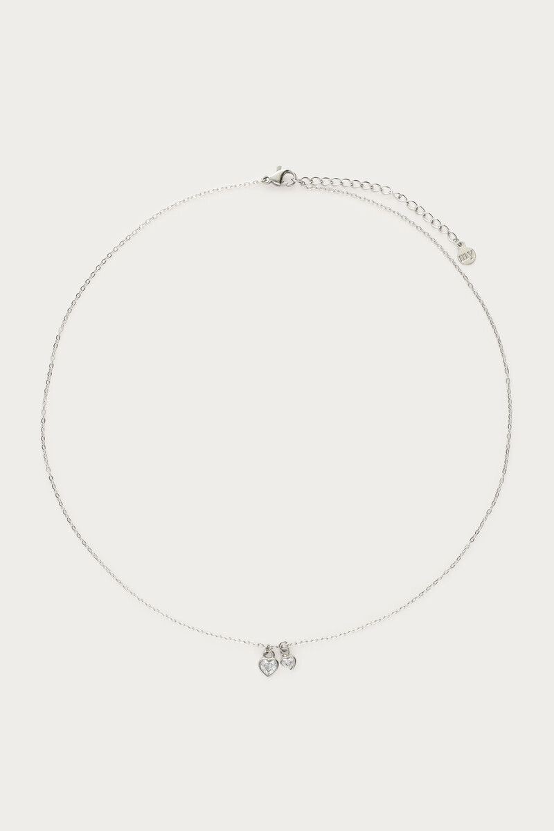 Two rhinestone heart necklace | My Jewellery