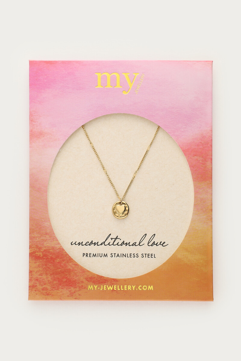Unconditional love necklace "hammered heart"