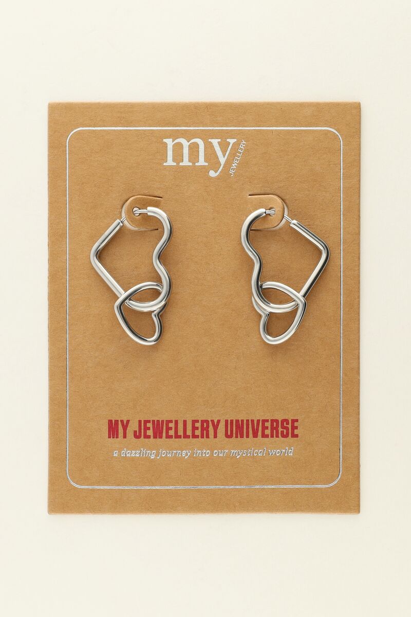 Universe double heart earrings | My Jewellery