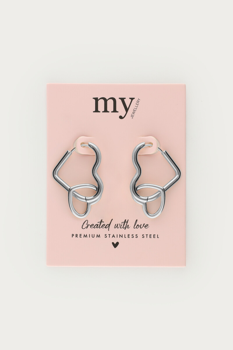 Universe double heart earrings | My Jewellery