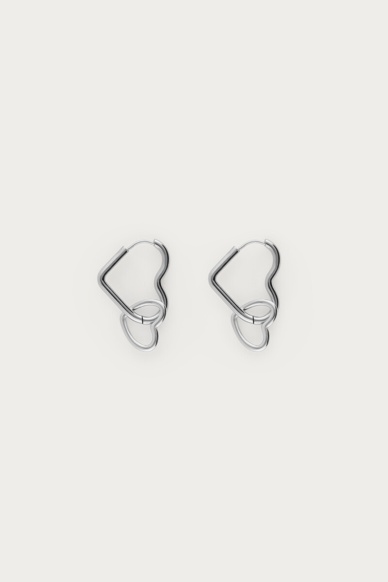 Universe double heart earrings