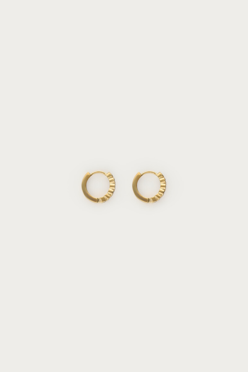 Universe hoop earrings with silver coloured rhinestones | My Jewellery