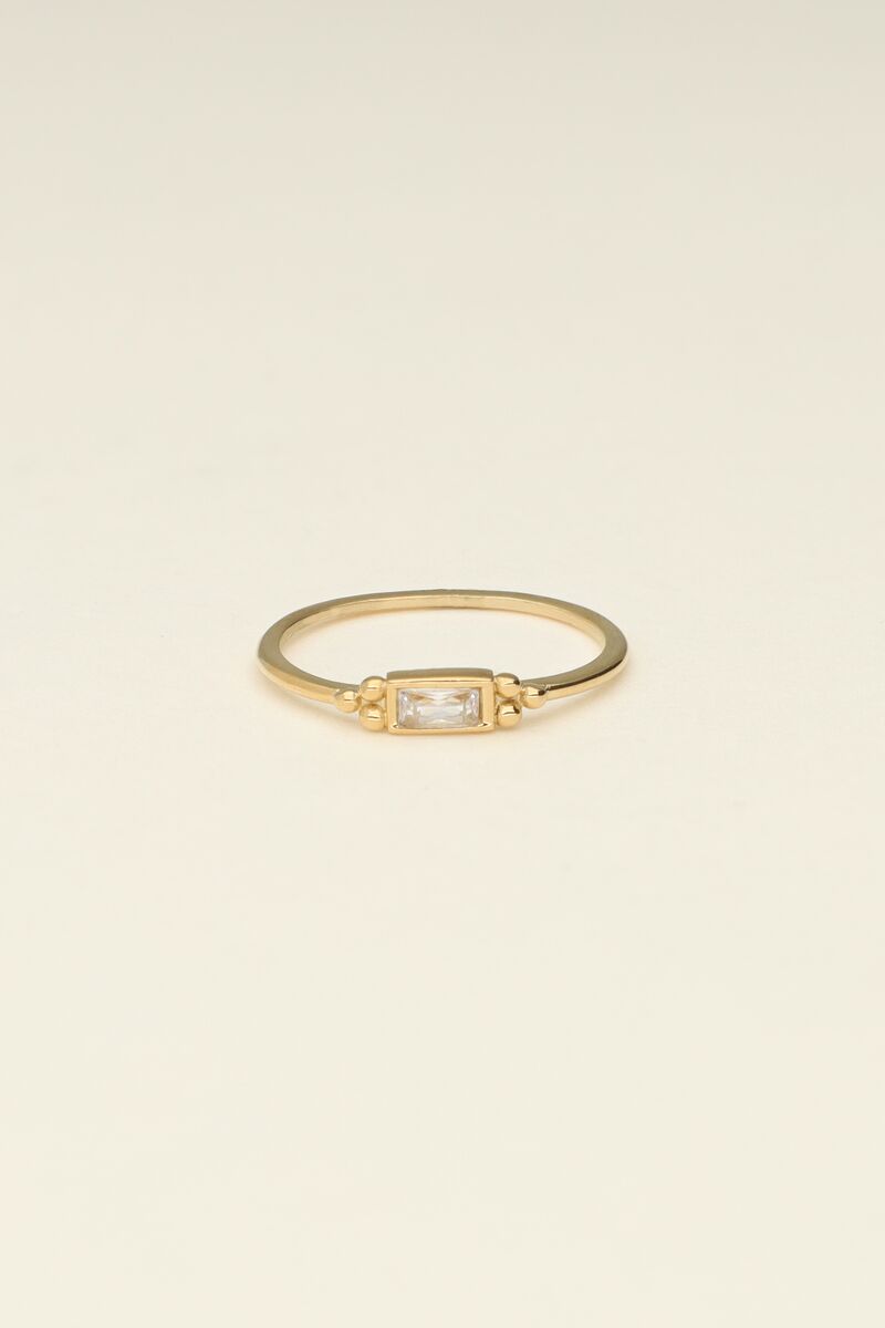 Universe minimalistische ring met steen