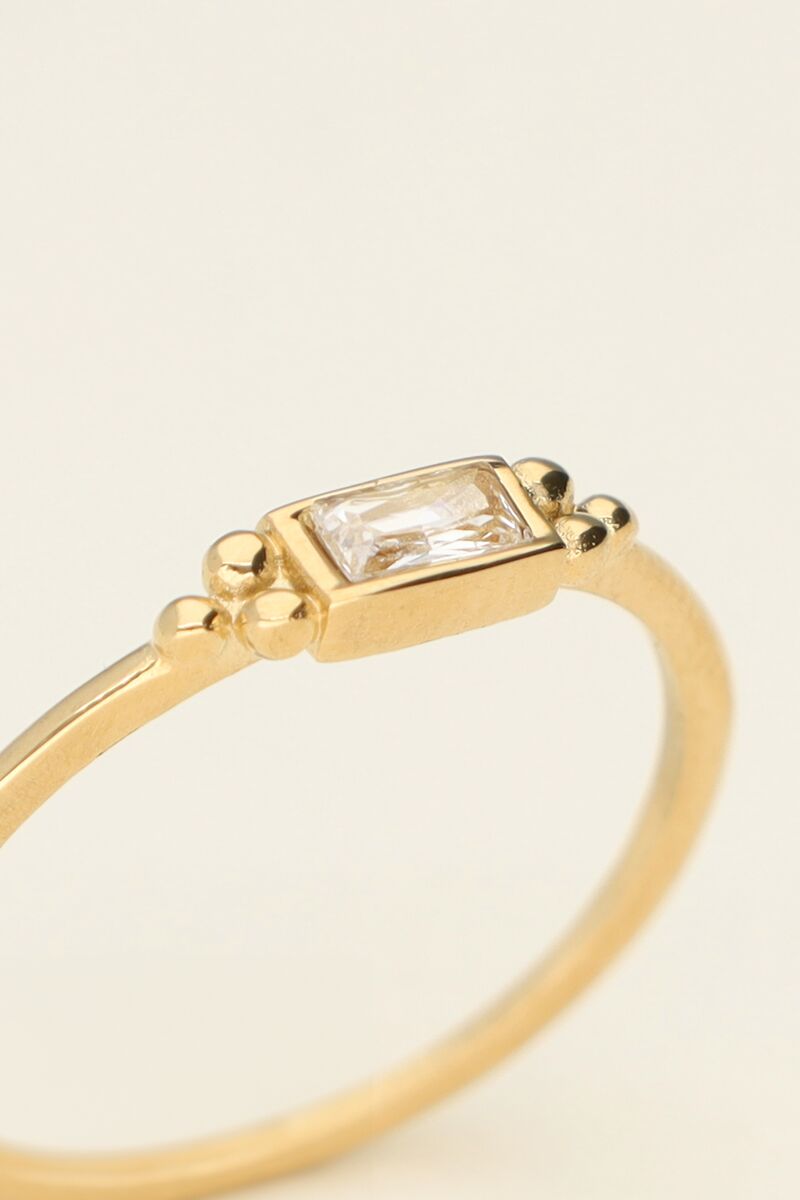 Universe minimalist ring with rhinestone | My Jewellery