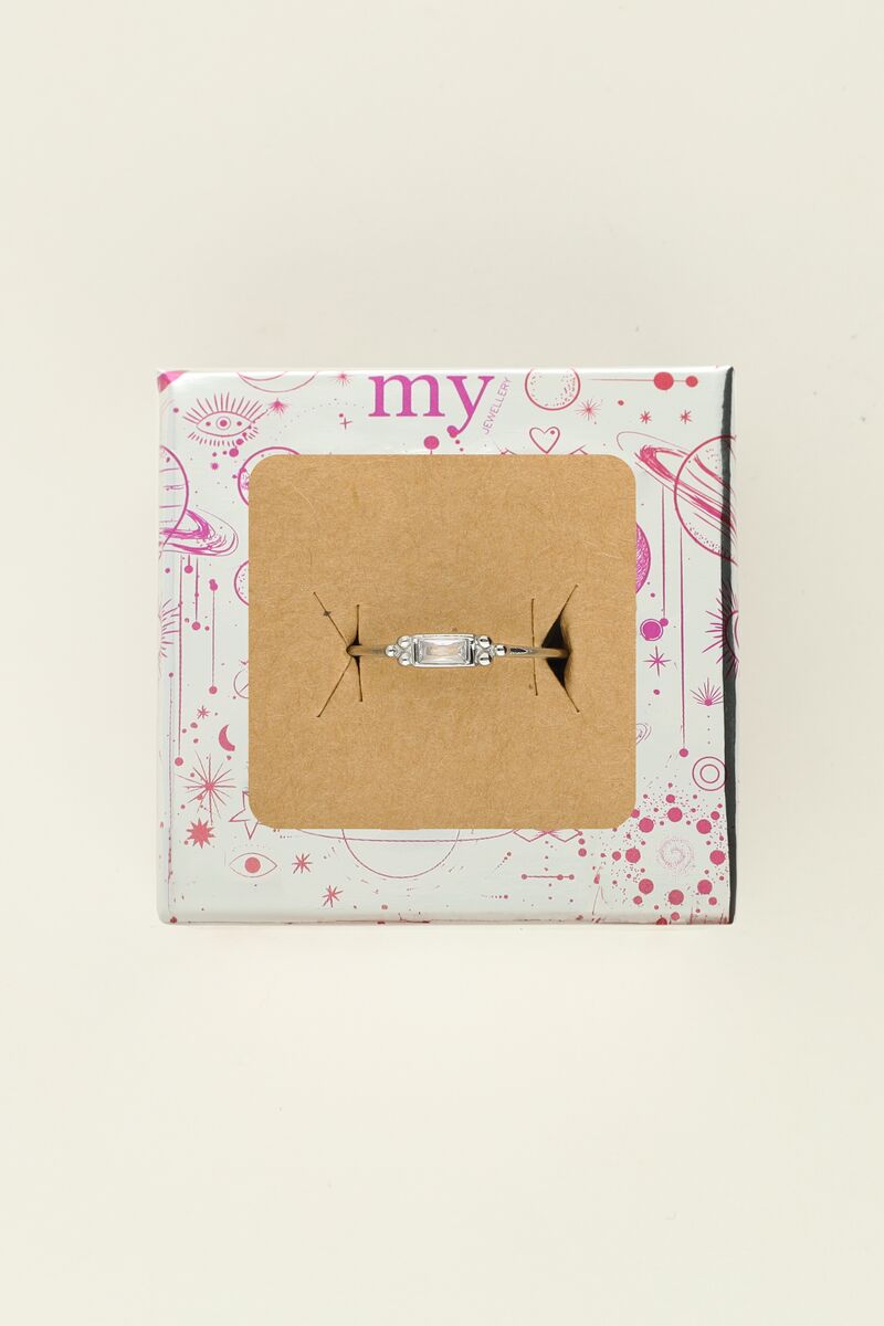 Universe minimalist ring with rhinestone | My Jewellery