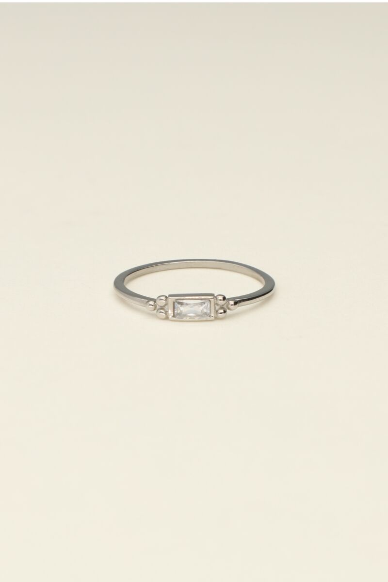 Universe minimalistische ring met steen