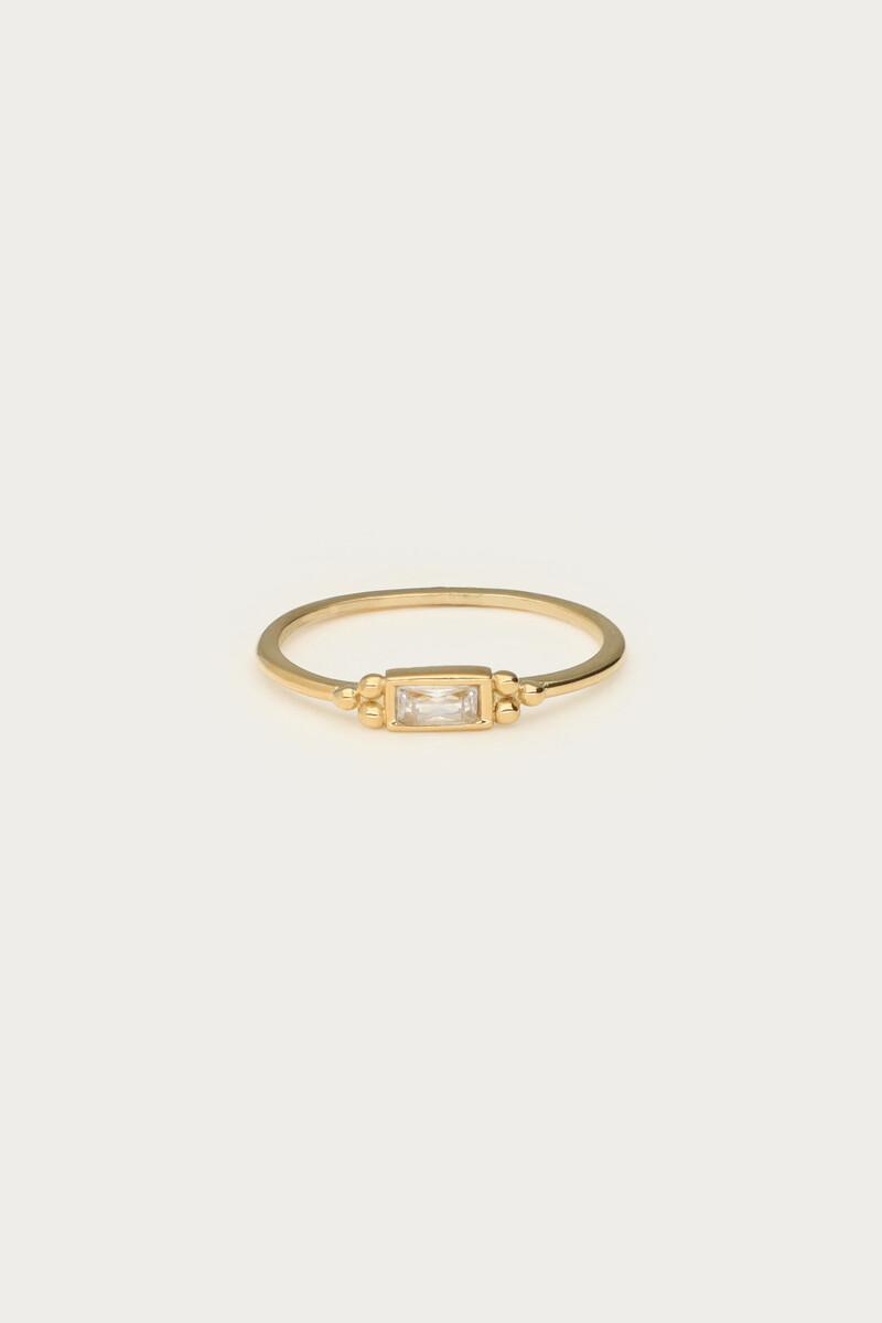Bague minimaliste pierre Universe My Jewellery Doré 18 femme