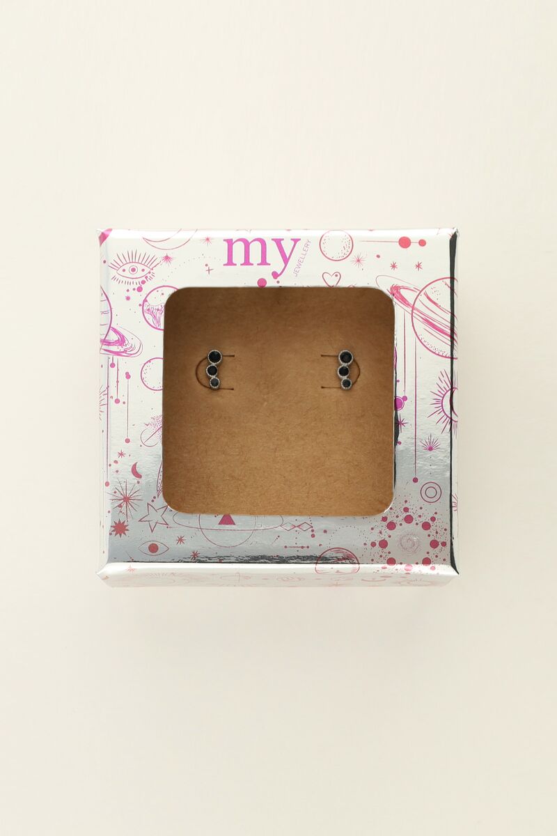 Universe studs with black circles | My Jewellery