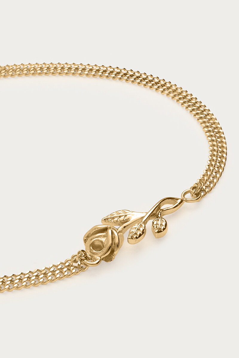 Vintage bracelet with flat rose | My Jewellery