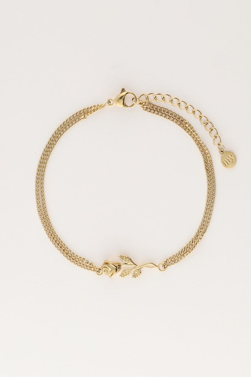 Vintage bracelet with flat rose | My Jewellery