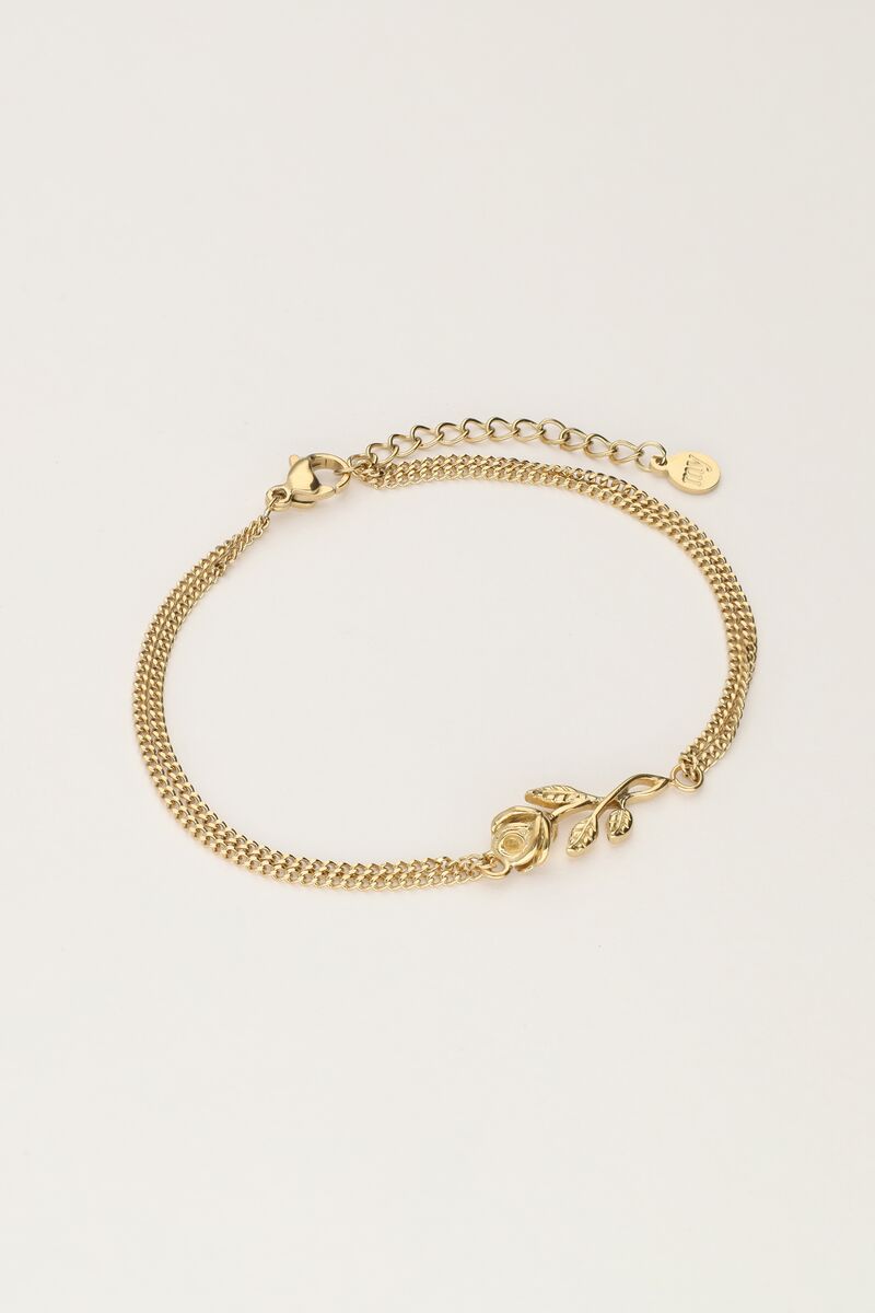 Vintage bracelet with flat rose | My Jewellery