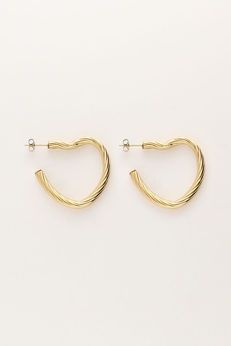 Boucles d'oreilles vintage avec cœurs ouverts