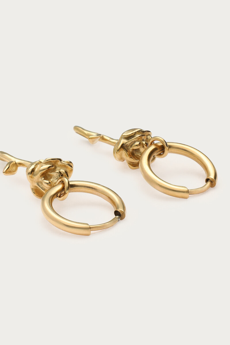Vintage hoop earrings with roses | My Jewellery