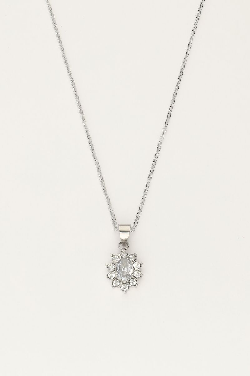 Vintage-Kette mit transparenten Strasssteinen