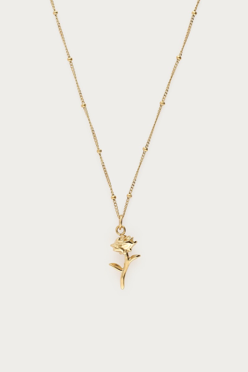 Vintage necklace with dots and rose | My Jewellery