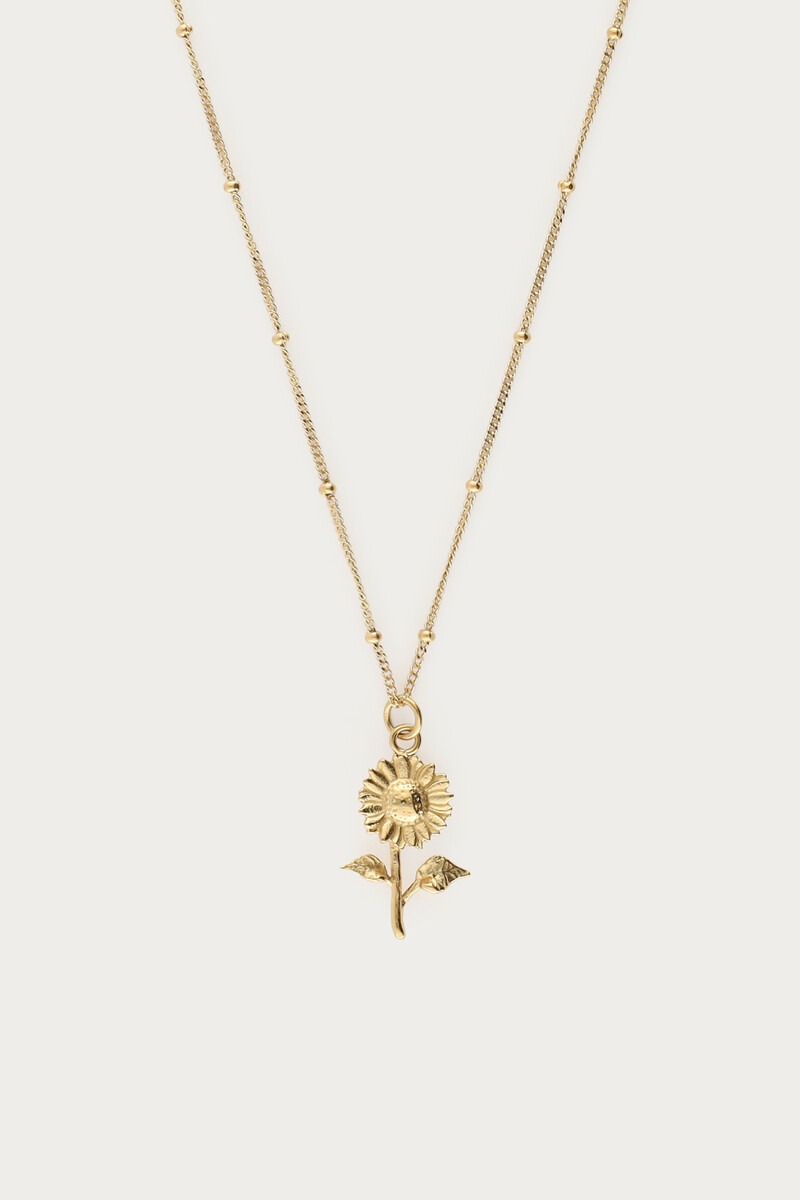 Vintage necklace with dots and sunflower | My Jewellery