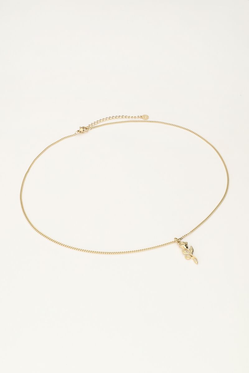 Vintage necklace with flat rose | My Jewellery