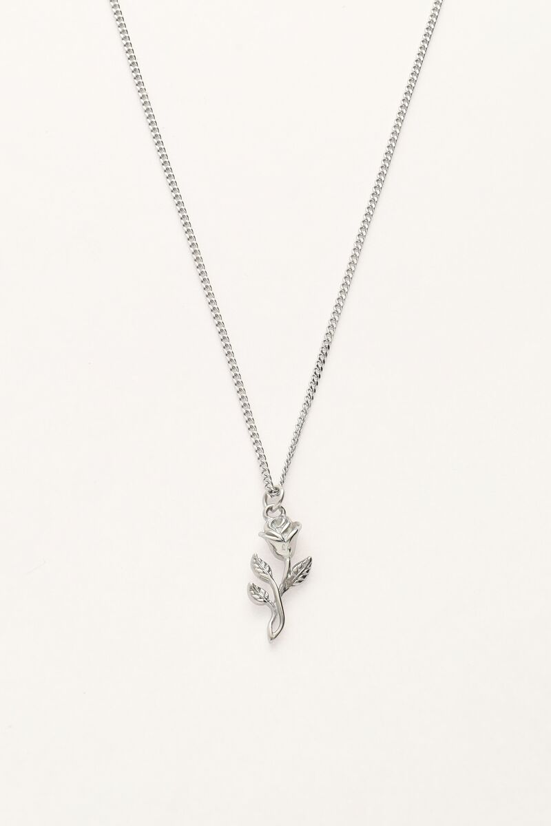 Vintage necklace with flat rose