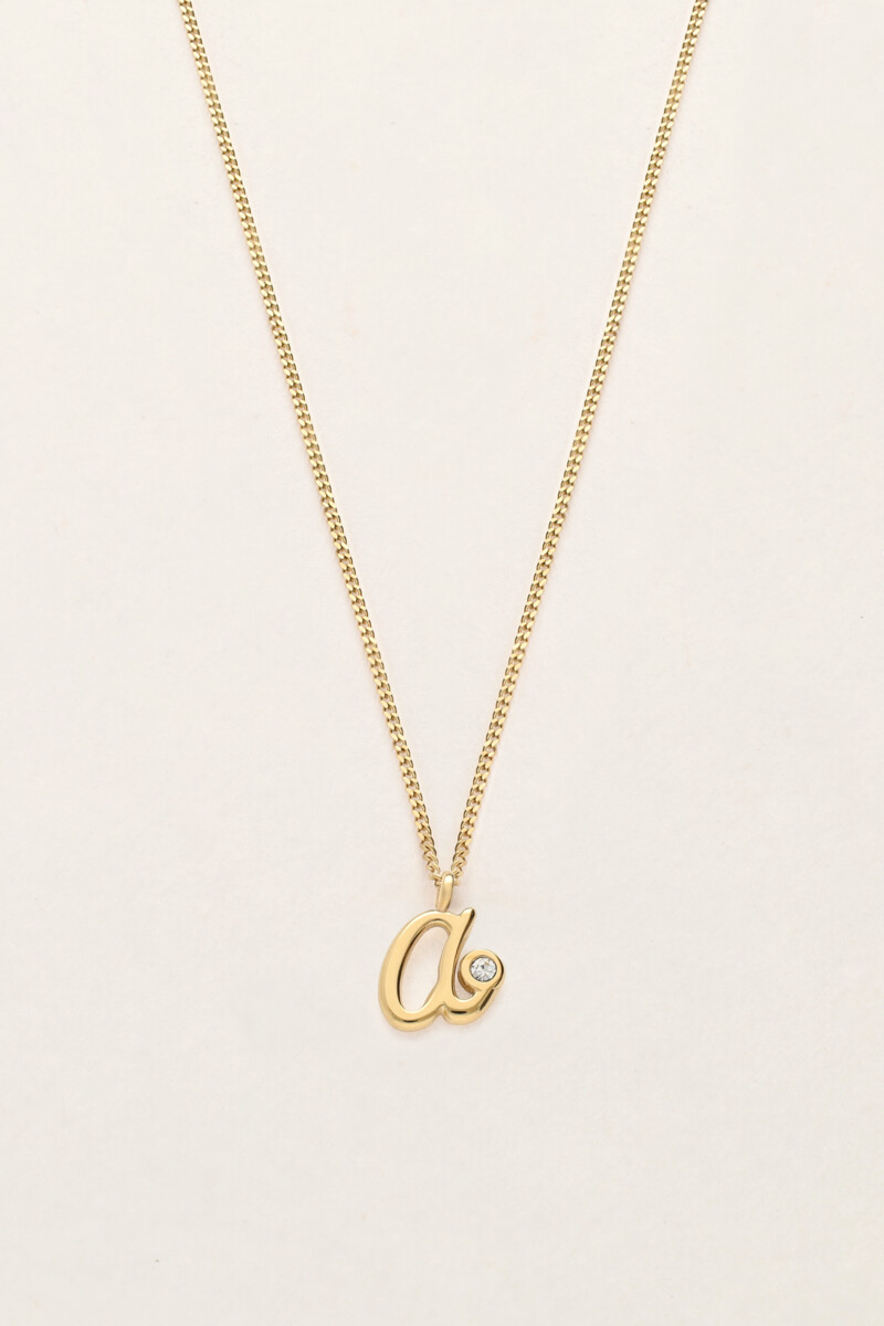 Vintage ketting met initial