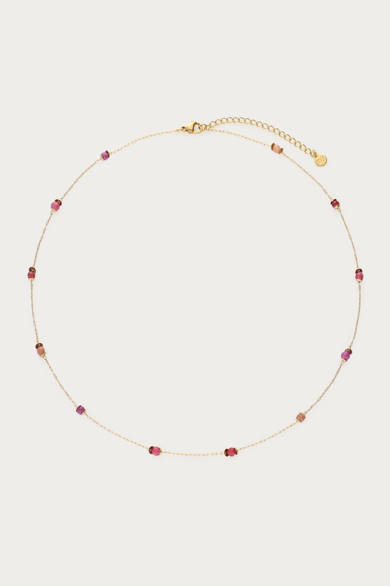 Vintage necklace with red and purple beads | My Jewellery