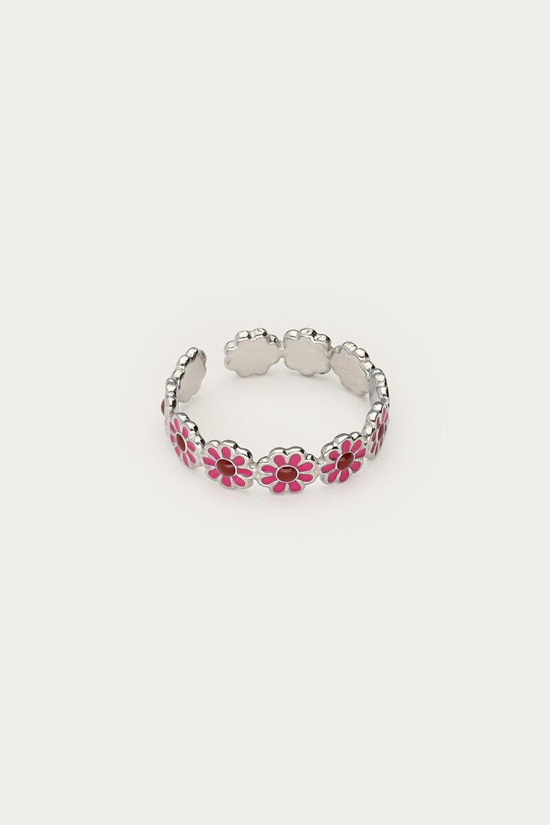 Vintage ring with pink & red flowers | My Jewellery
