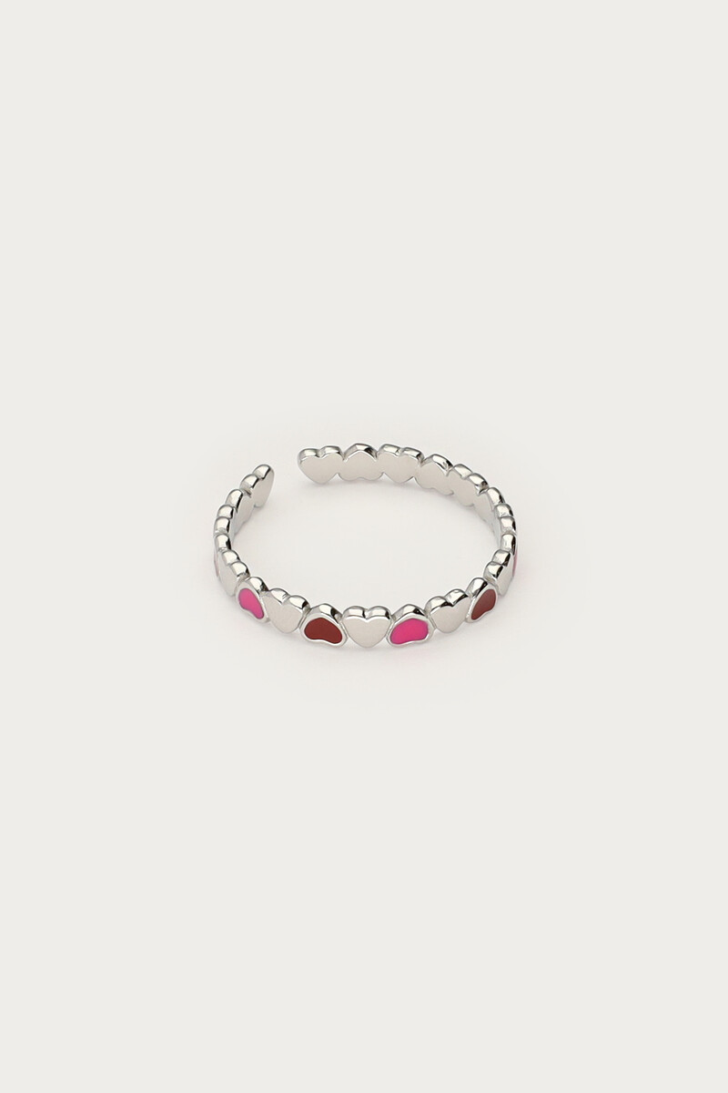 Vintage ring with pink & red hearts | My Jewellery