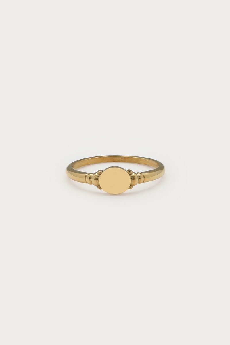Vintage zegelring met dots