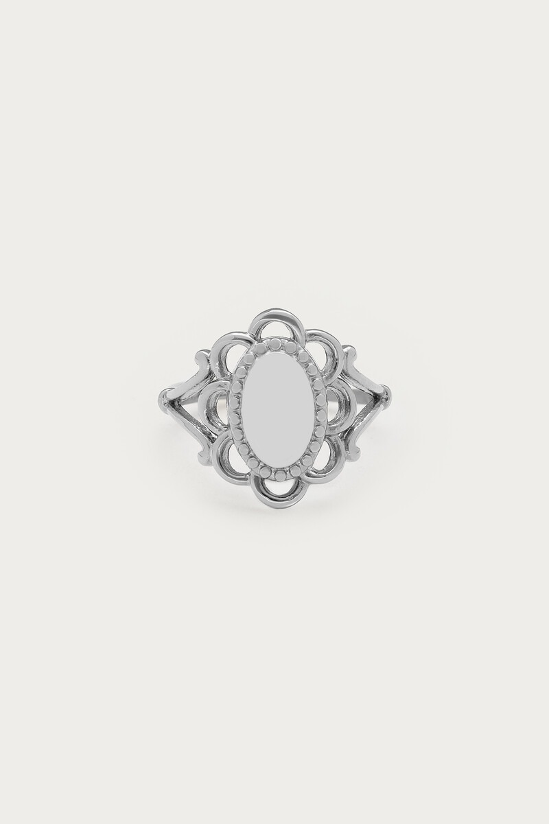 Vintage signet ring with flower | My Jewellery