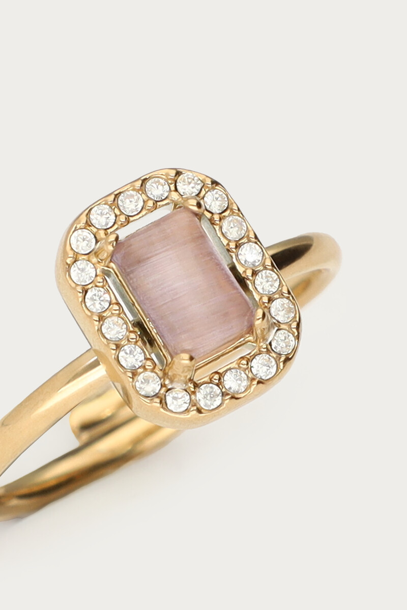 Vintage square light pink ring | My Jewellery