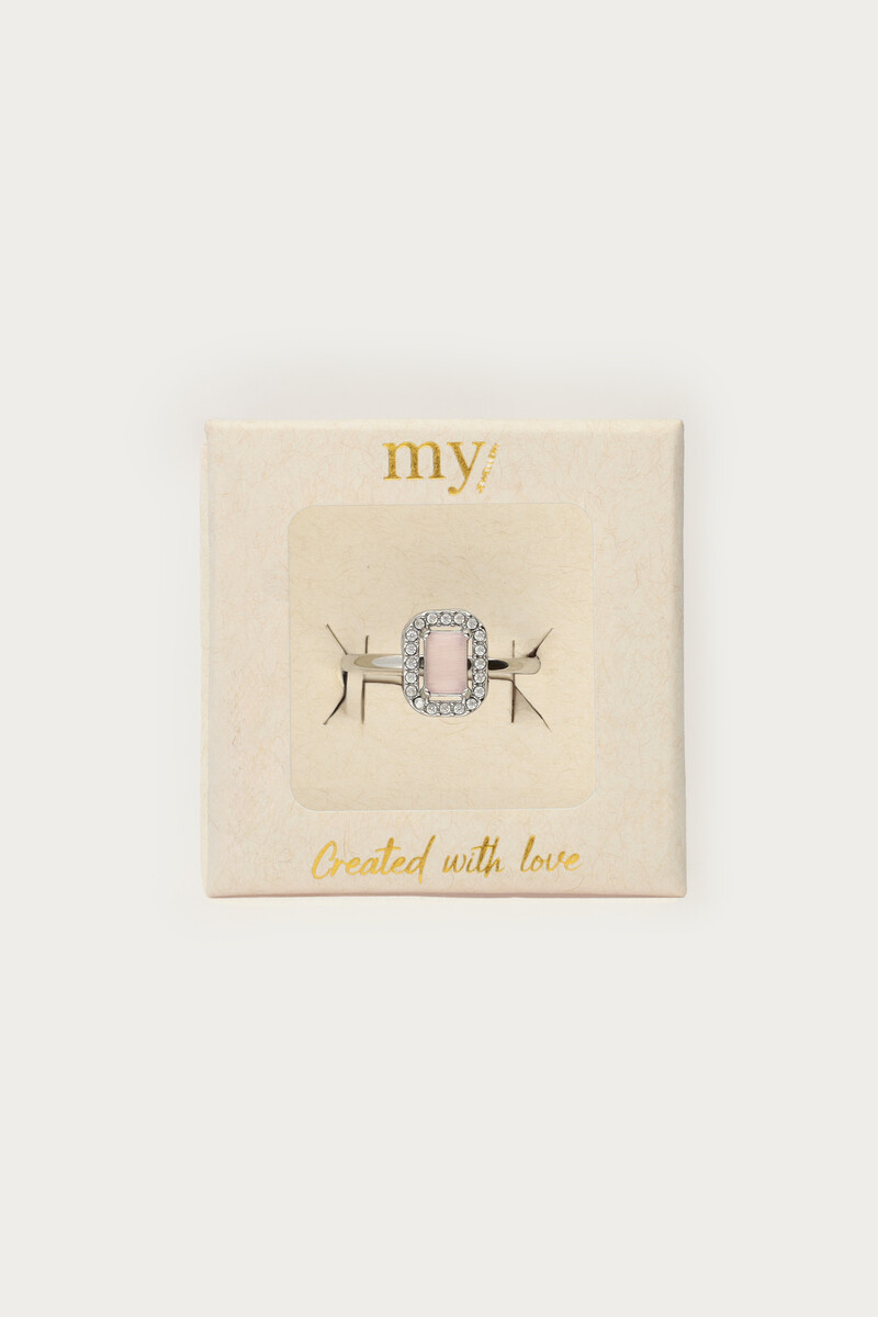Vintage square light pink ring | My Jewellery