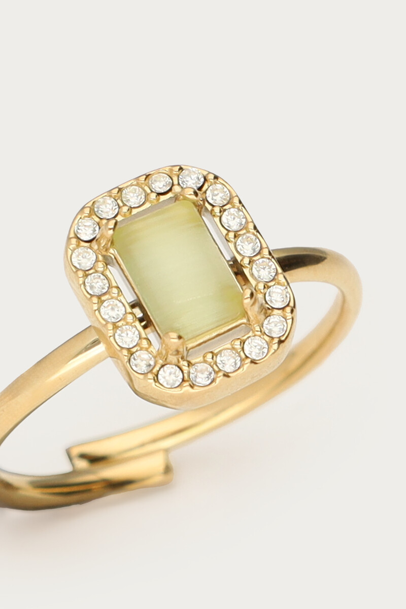 Vintage square mint green ring | My Jewellery