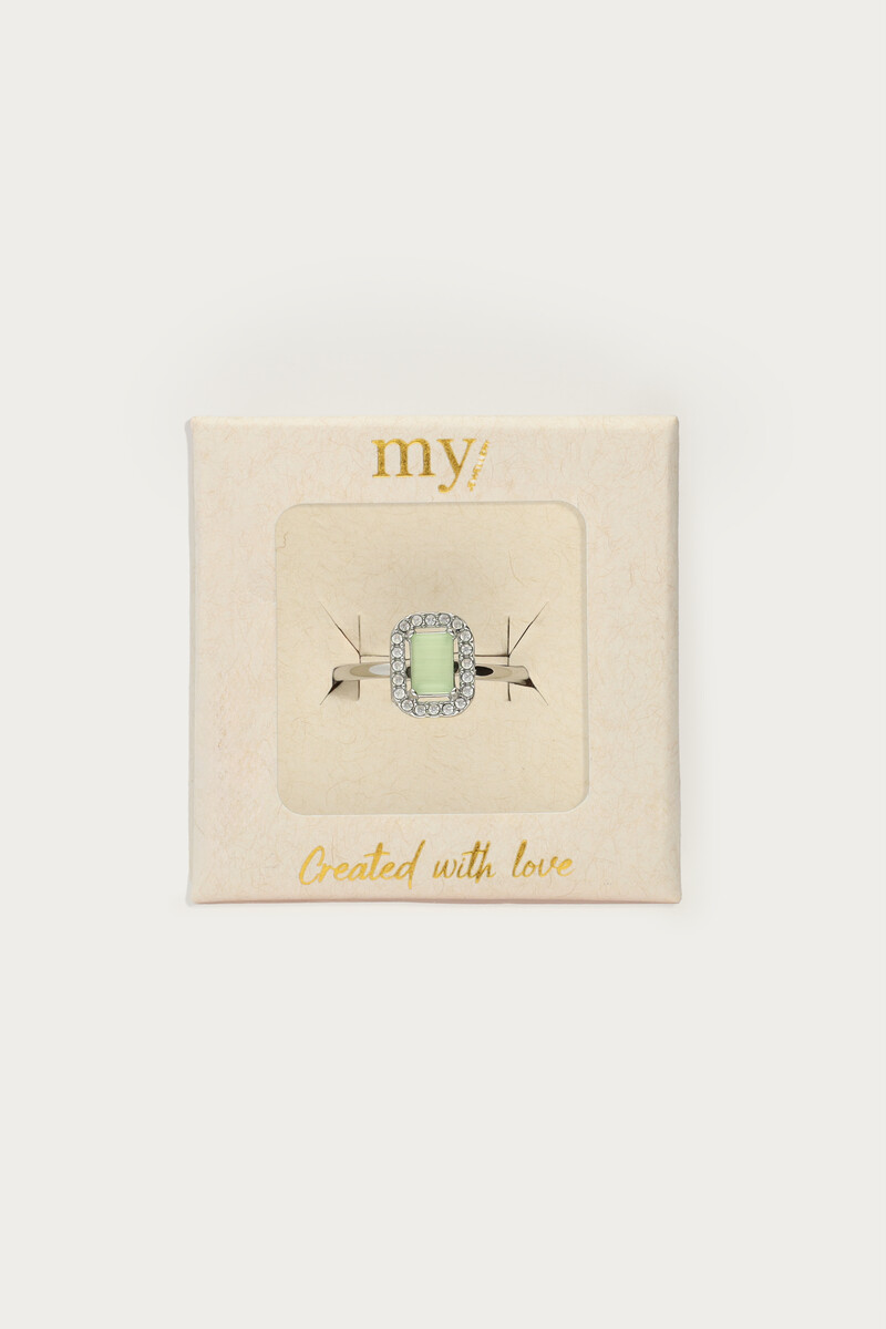 Vintage square mint green ring | My Jewellery