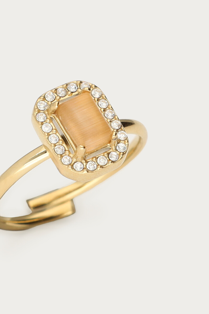 Vintage square peach ring | My Jewellery
