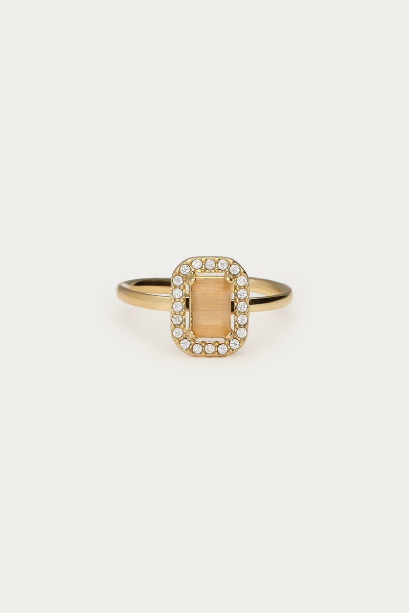 Vintage square peach ring | My Jewellery