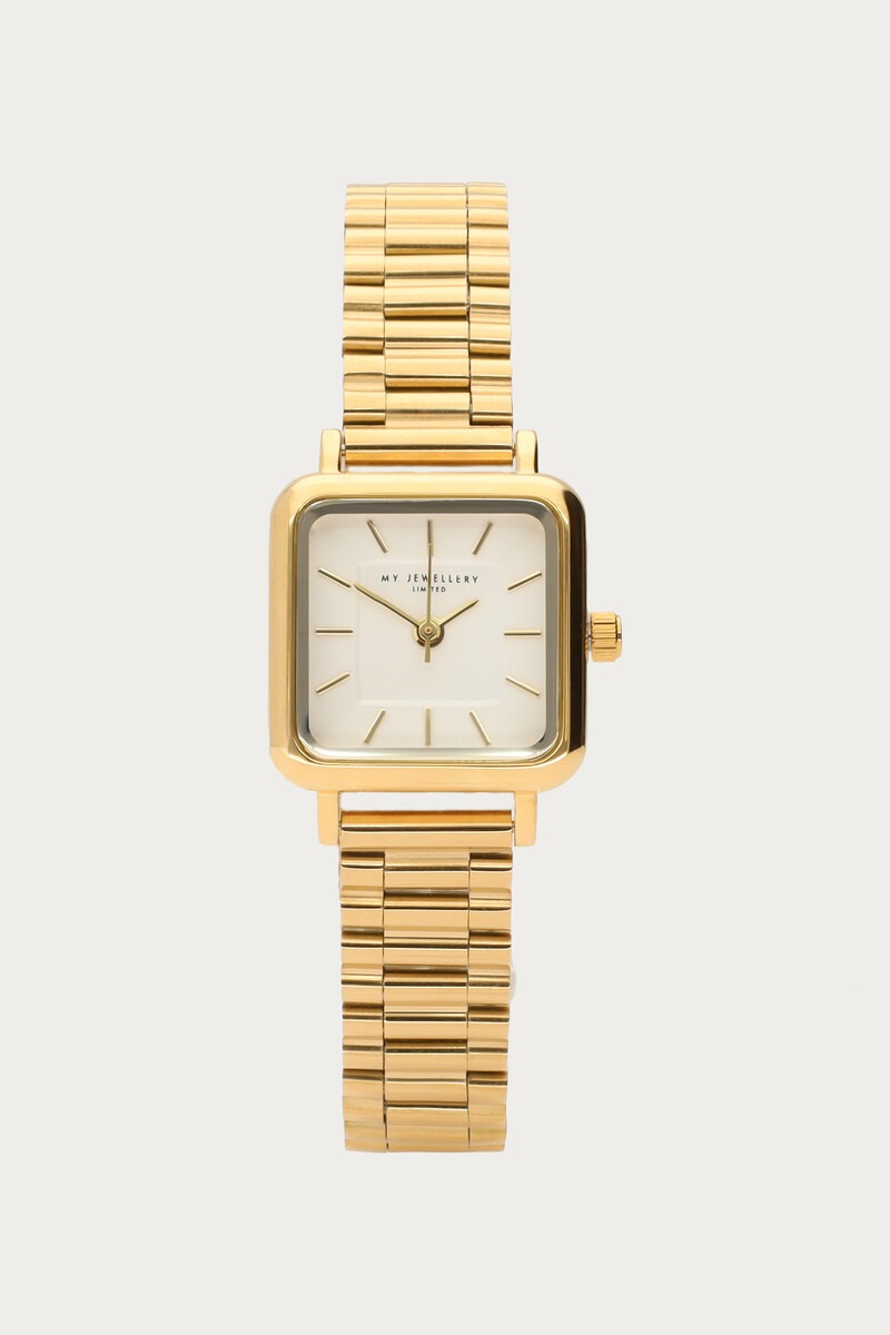 Quadratische Vintage-Uhr mit Gliederarmband