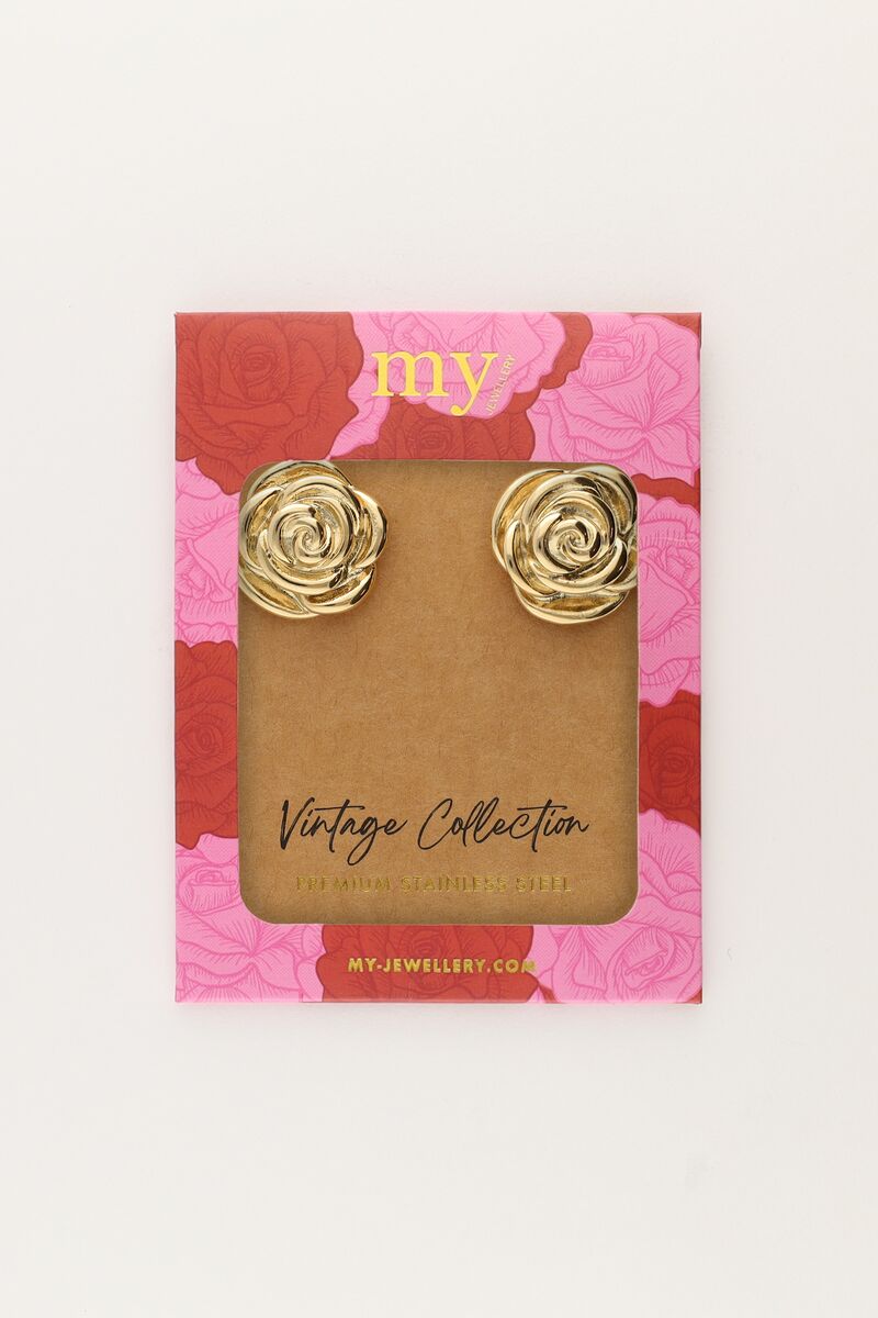 Vintage statement rose studs | My Jewellery