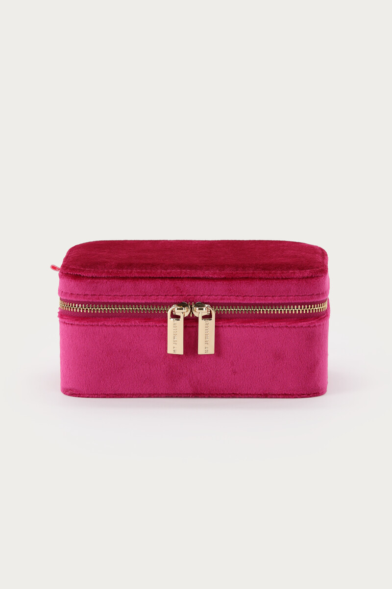 Vintage velvet fuchsia jewellery box  | My Jewellery
