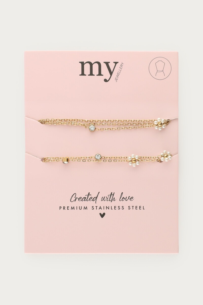 Waist chain with faux pearl flowers | My Jewellery